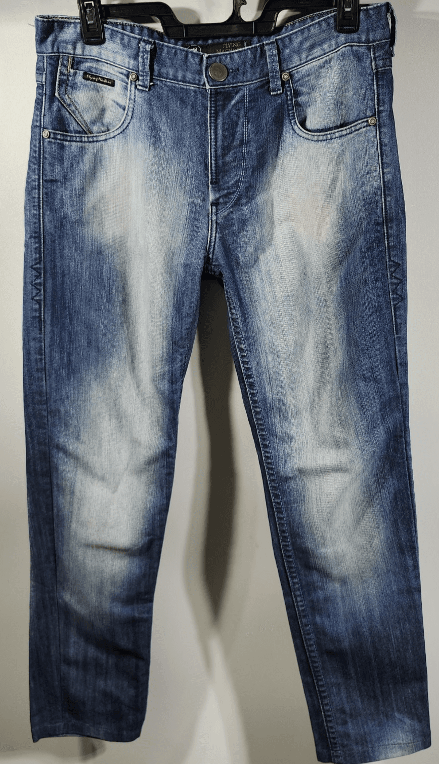 Flying Machine Jeans Men's 34x29 Blue Denim Stretch Faded Straight Leg - Thumbnail 5