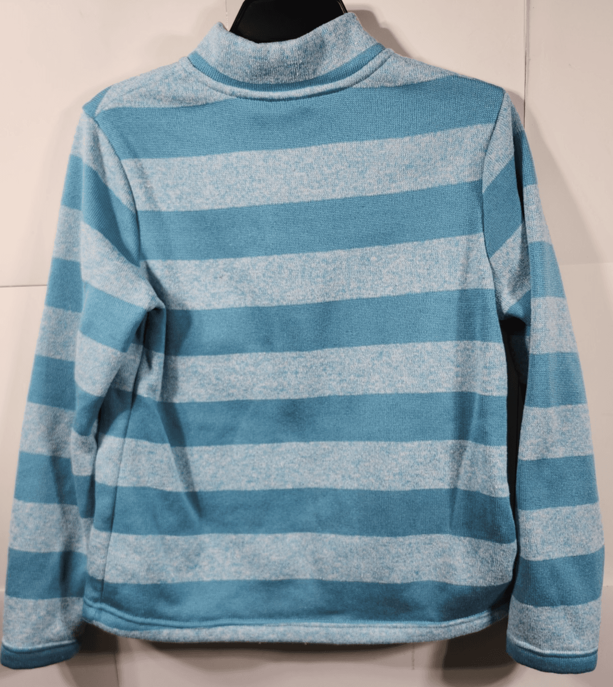 Croft & Barrow Womens Petite Small Striped Full Zip Sweater Blue Long Sleeve - Thumbnail 6