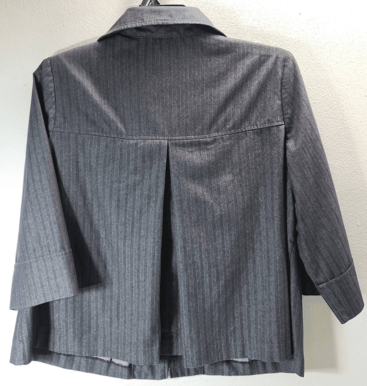 Studio 1940 Women’s Blazer Jacket Size 18W Gray Black Stripe 2 Button Front - Thumbnail 6