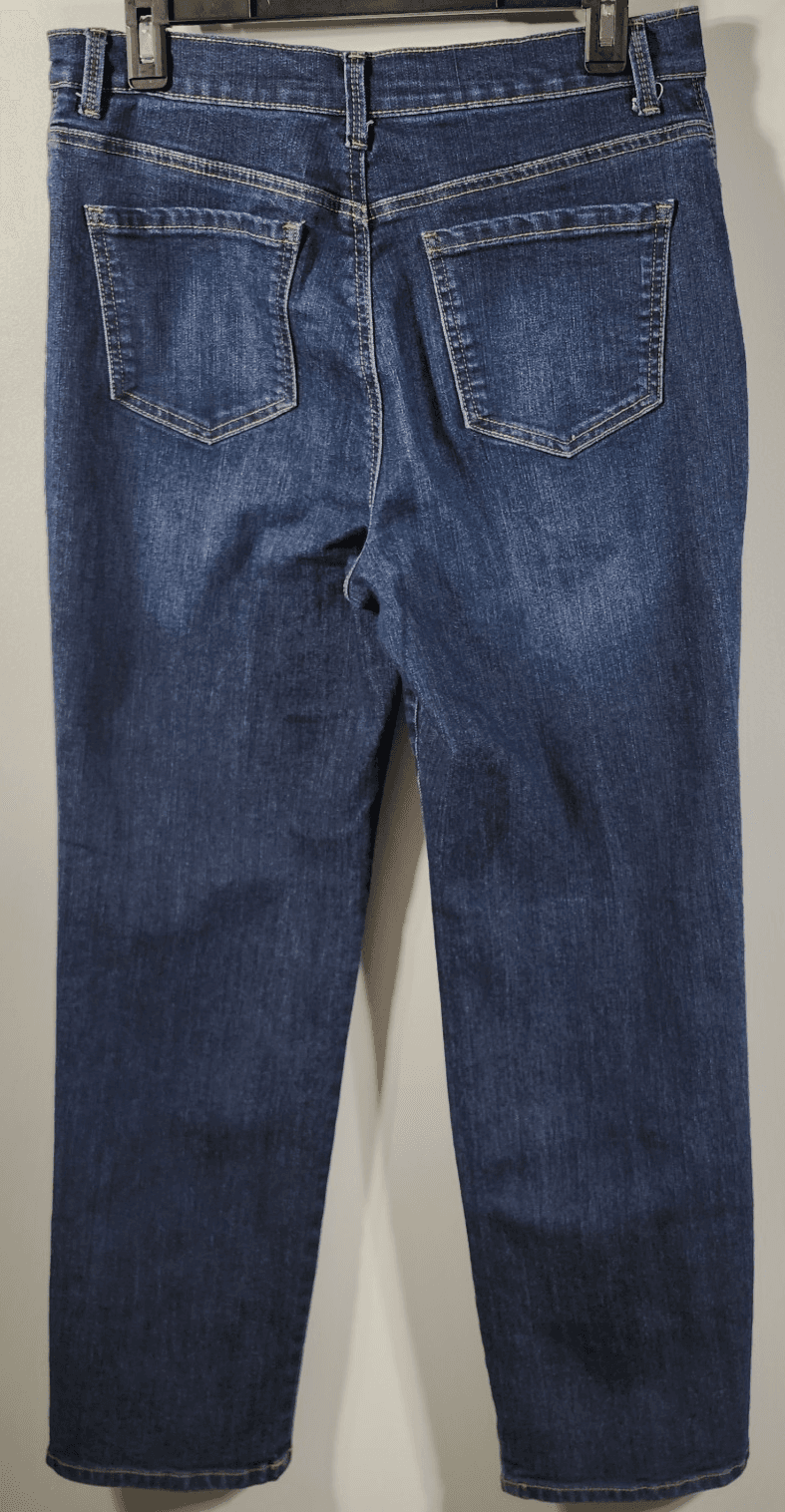 Gloria Vanderbilt Jeans Women's 10S Short Blue Denim Amanda Dark Wash Mid Rise - Thumbnail 4