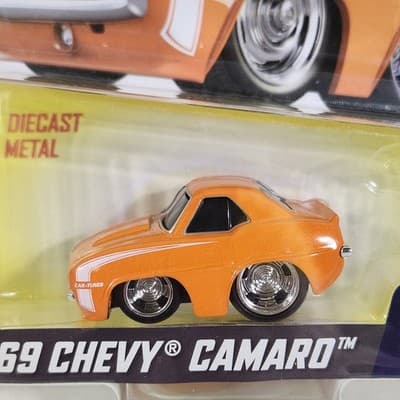 Cartuned 69 Chevy Camaro Series 2 Orange Car 1/64 Toy Vehicle NEW - Thumbnail 2