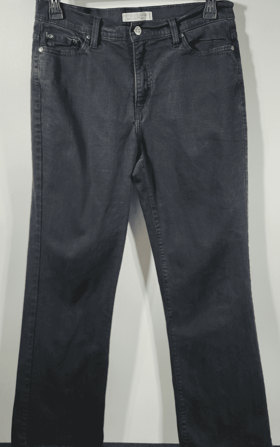Levis 512 Jeans Womens Size 14L Black Denim Perfectly Slimming Bootcut Fit - Thumbnail 5