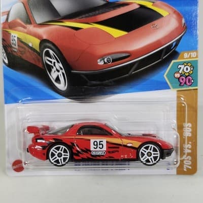 2025 Hot Wheels 1995 Mazda RX-7 Drift Red Car Toy HW 70s vs 90s NEW - Thumbnail 2