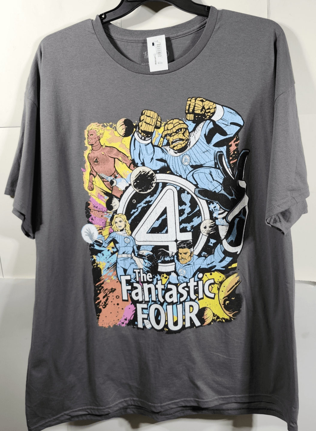 Fantastic Four Men's 2XL Tshirt Gray Graphic Short Sleeve Cotton NEW - Thumbnail 5