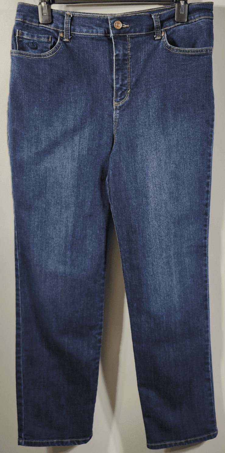 Gloria Vanderbilt Jeans Women's 10S Short Blue Denim Amanda Dark Wash Mid Rise - Thumbnail 5