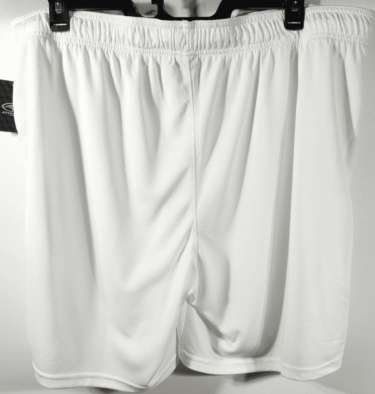 Athletic Works Men's 2XL Shorts White Elastic Waist Stretch 9" Inseam w/ Pockets - Thumbnail 6