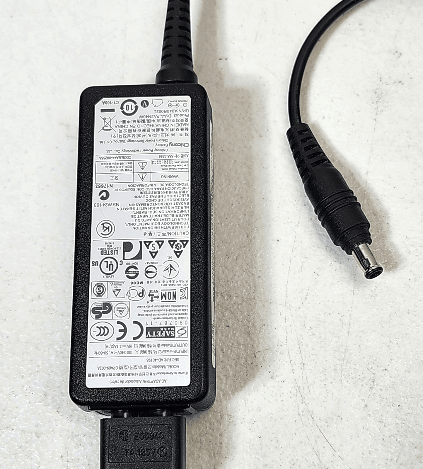 Chicony Black Power Cord Charger Model CPA09-002A Ac Adapter 19V - Thumbnail 2