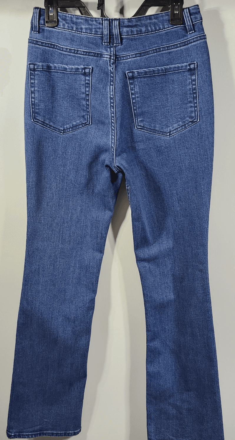 Oat New York Women’s High Rise Bootcut Jeans Size 6/28 Blue Denim - Thumbnail 6