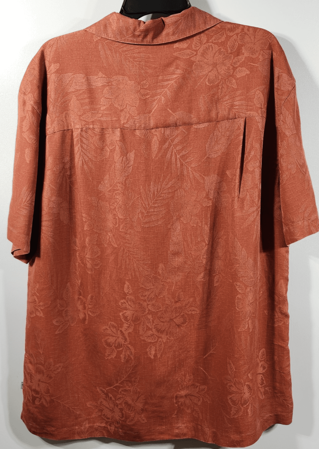 Island Shores Hawaiian Shirt Men's L Floral Collared Button-Up Orange - Thumbnail 6