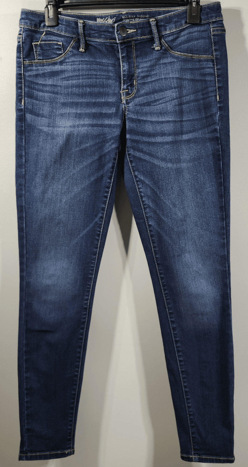 Mossimo Women's Size 8/29R Medium Wash Mid Rise Blue Jegging - Thumbnail 5