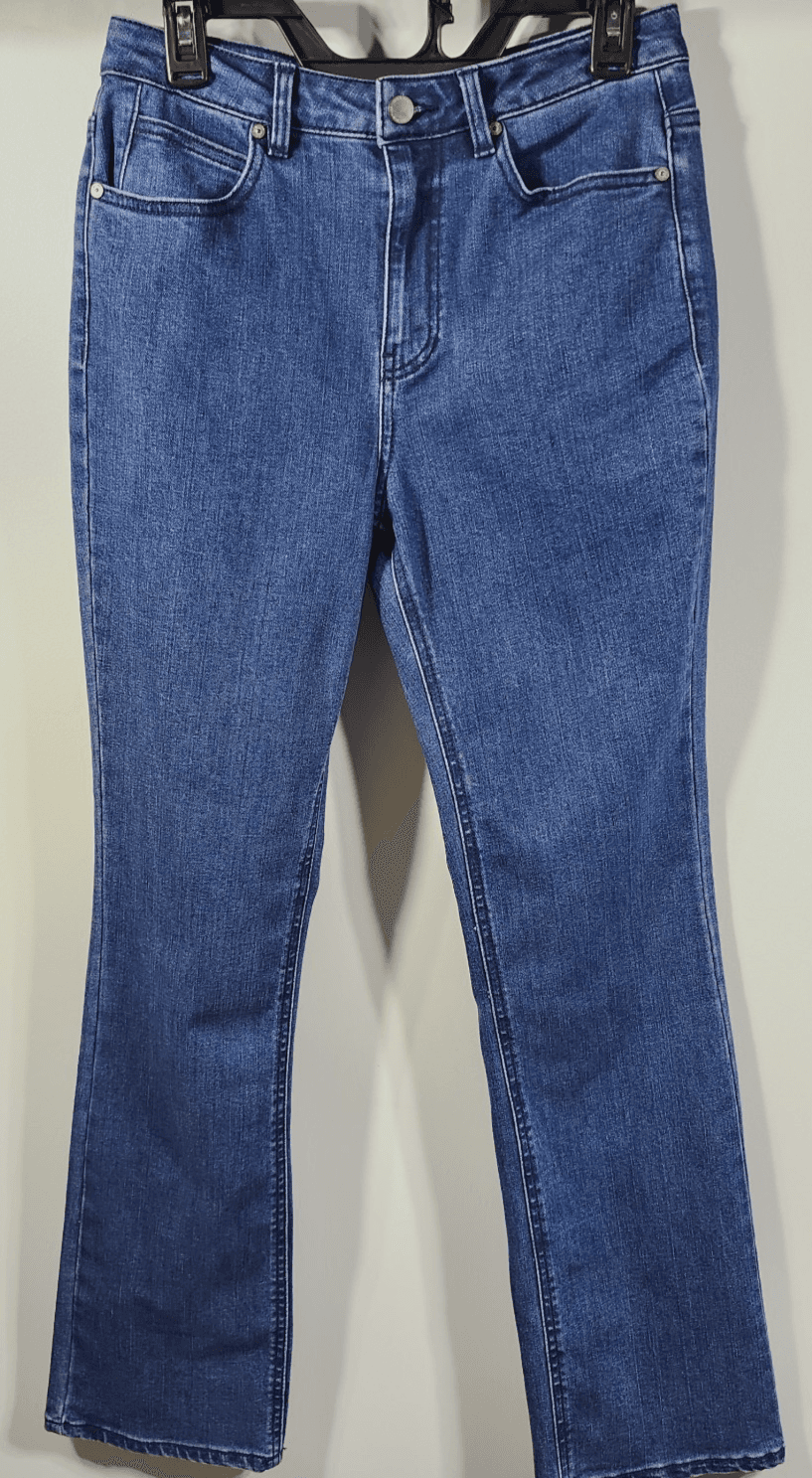 Oat New York Women’s High Rise Bootcut Jeans Size 6/28 Blue Denim - Thumbnail 5