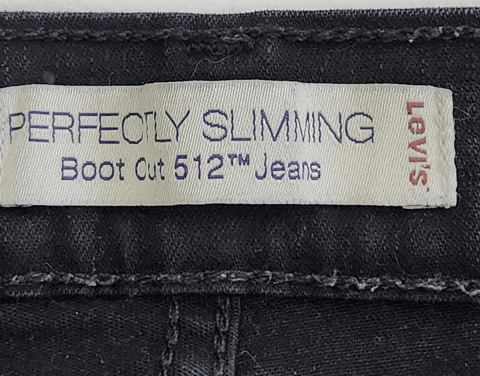 Levis 512 Jeans Womens Size 14L Black Denim Perfectly Slimming Bootcut Fit - Thumbnail 7