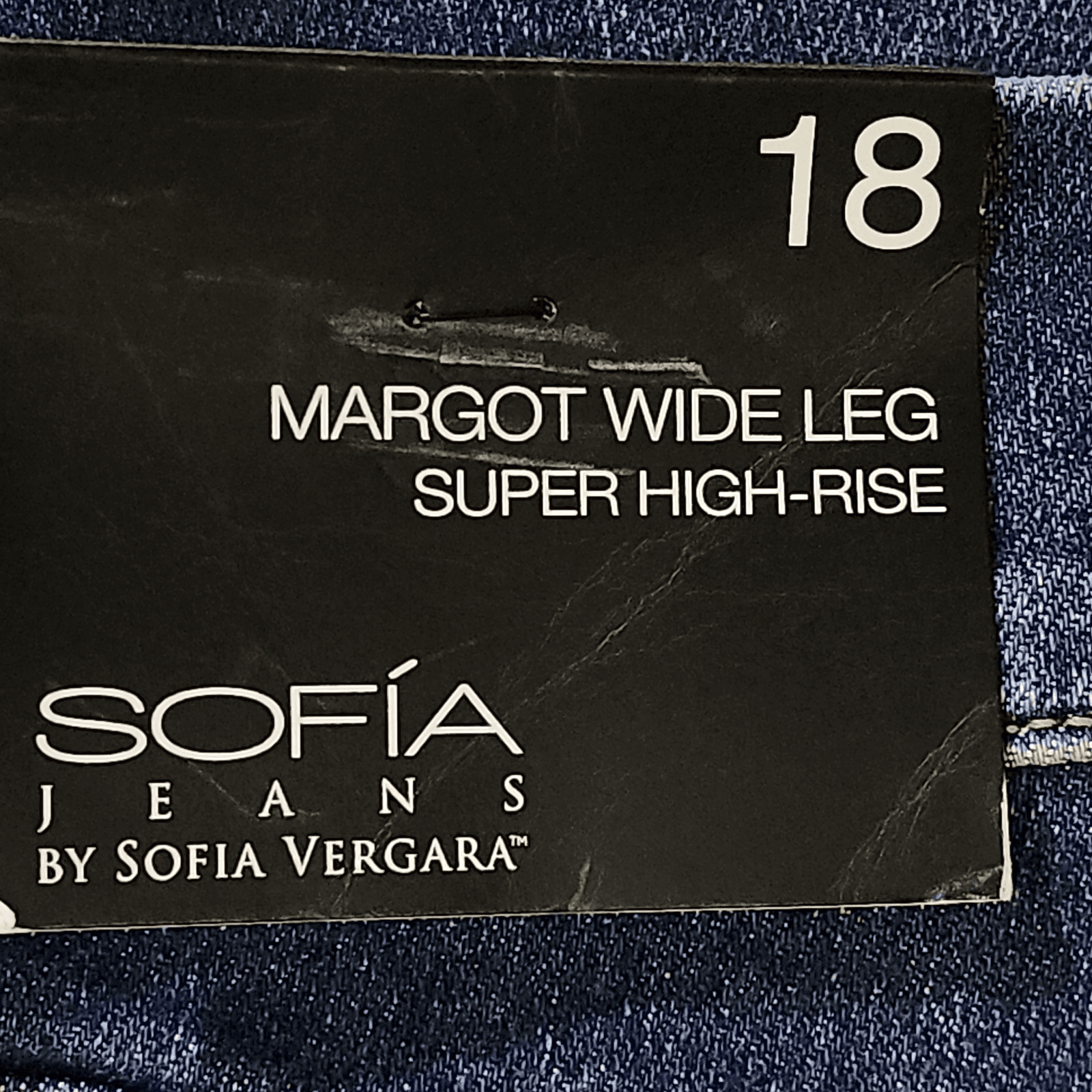 Sofia Vergara Women's 18 Jeans Margot High Rise Wide Leg Med-Wash NEW - Thumbnail 9