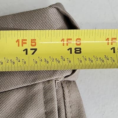 Oak Hill Pants Men's 36x38 Beige Premium Chino Dress Flat Front Stretch Casual - Thumbnail 2