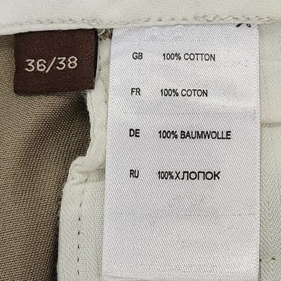 Oak Hill Pants Men's 36x38 Beige Premium Chino Dress Flat Front Stretch Casual - Thumbnail 7