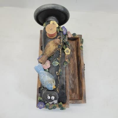 Antique Sewing Machine Display Floral Bird Theme Storage Tray Home Decor - Thumbnail 11