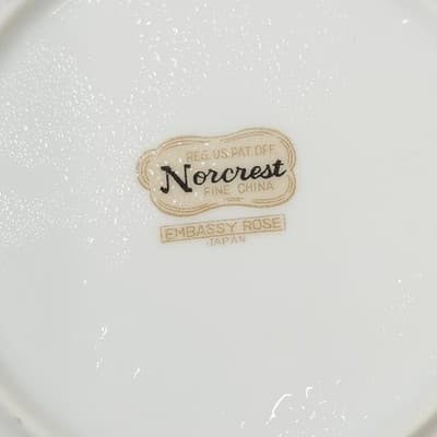 2 Vintage Norcrest Fine China Embassy Rose Pattern 5.5" Bowl Japan English - Thumbnail 7