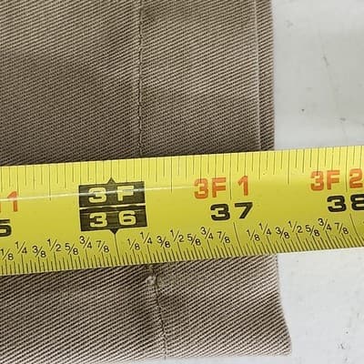 Oak Hill Pants Men's 36x38 Beige Premium Chino Dress Flat Front Stretch Casual - Thumbnail 3