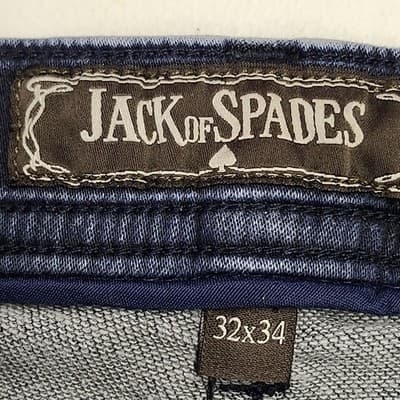 Jack of Spades Mens Jack Straight Leg Jeans Denim Blue Size 32x34 - Thumbnail 8