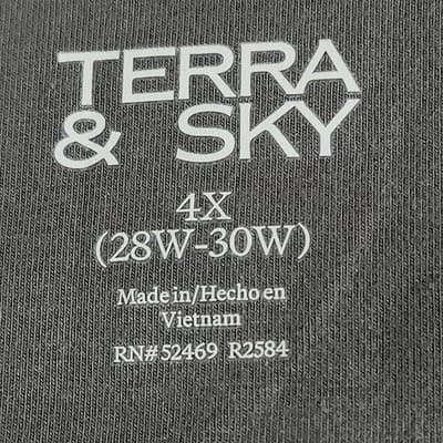 Terra & Sky Women's 4X High Rise Fitted Leggings Gray Plus Size NEW - Thumbnail 9
