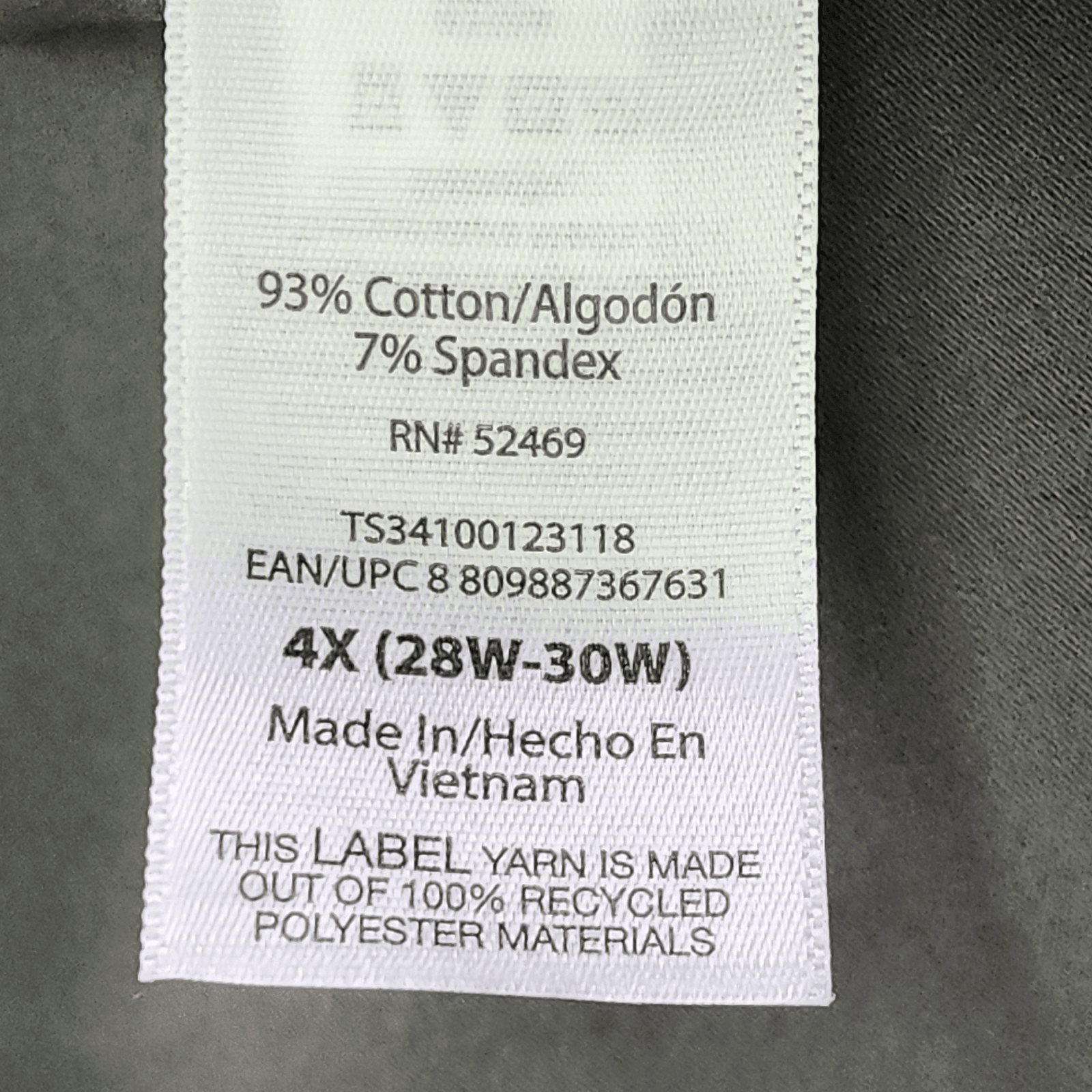 Terra & Sky Women's 4X High Rise Fitted Leggings Gray Plus Size NEW - Thumbnail 10