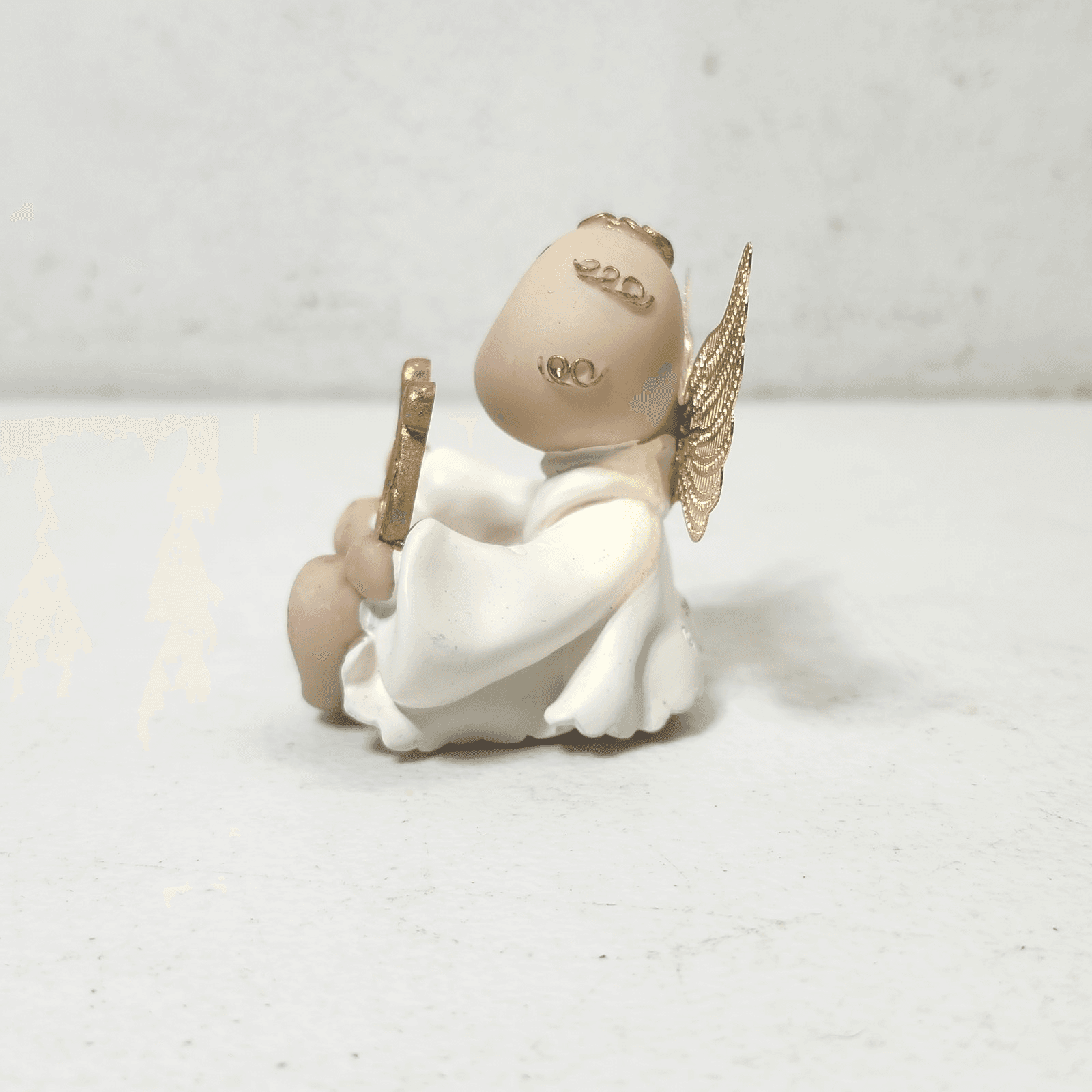 Angel Cheeks Figurine Holding Harp 2001 Home Decor - Thumbnail 4