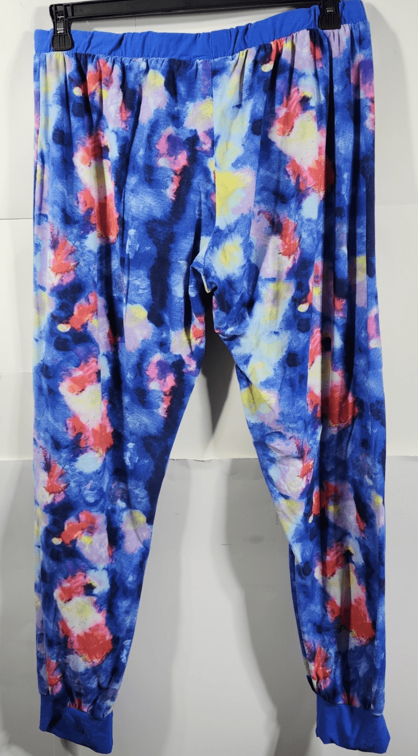 Women’s Tie Dye Joggers 3X Stretch Pants Over It Sequin Graphic - Thumbnail 6