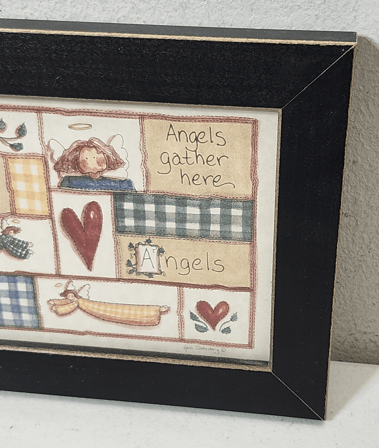 Angels Gather Here Framed Picture Art Wall Hanging Home Decor 8.5" X 6.5" - Thumbnail 5