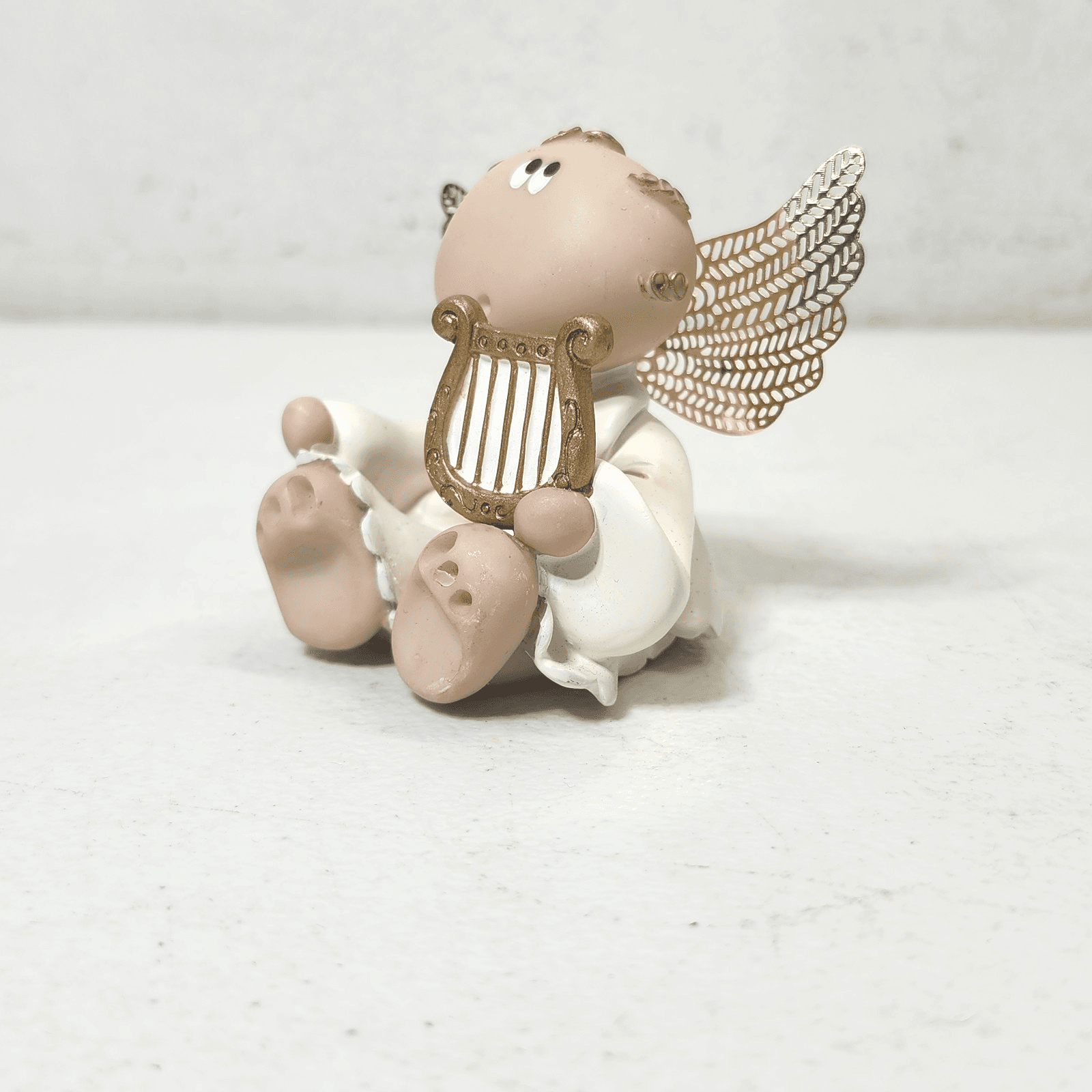 Angel Cheeks Figurine Holding Harp 2001 Home Decor - Thumbnail 3