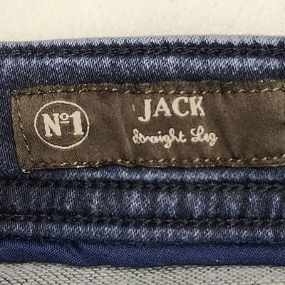 Jack of Spades Mens Jack Straight Leg Jeans Denim Blue Size 32x34 - Thumbnail 9