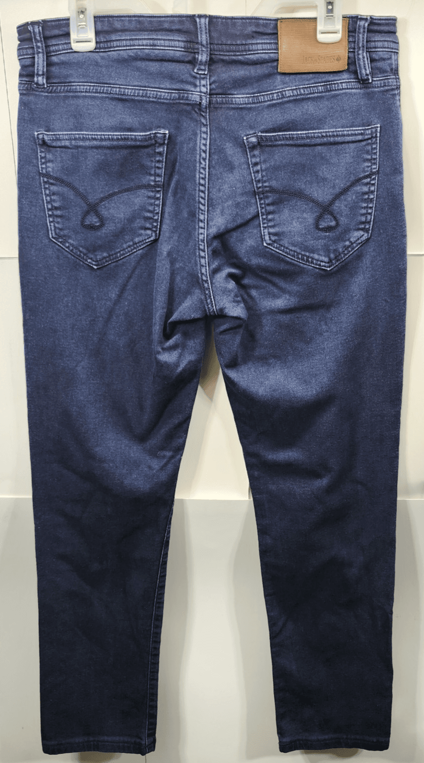 Jack of Spades Mens Jack Straight Leg Jeans Denim Blue Size 32x34 - Thumbnail 4