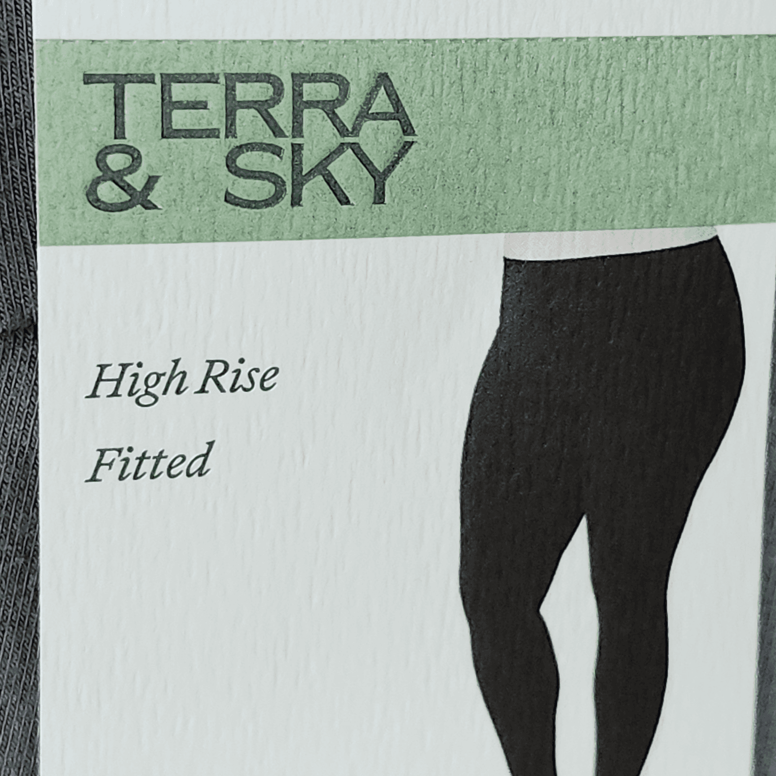 Terra & Sky Women's 4X High Rise Fitted Leggings Gray Plus Size NEW - Thumbnail 7