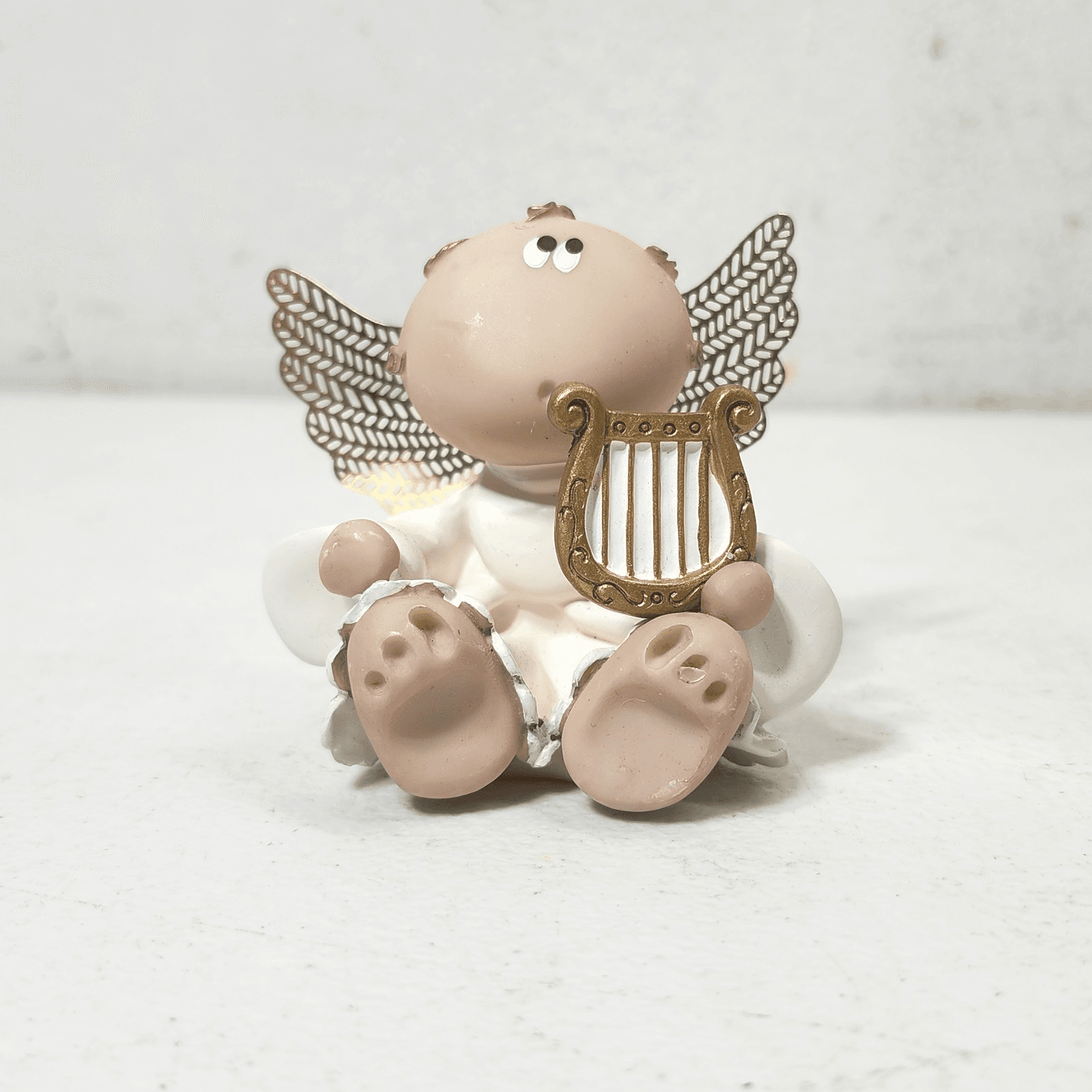 Angel Cheeks Figurine Holding Harp 2001 Home Decor - Thumbnail 2