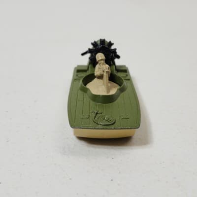 Vintage 1976 Matchbox Lesney No 30 Military Army Swamp Rat Boat With Soldier - Thumbnail 7