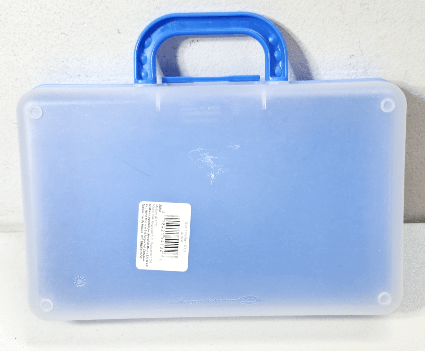 Vintage SpaceMaker Blue 90's Pencil Art Case Organizer 7 X 11 - Thumbnail 4