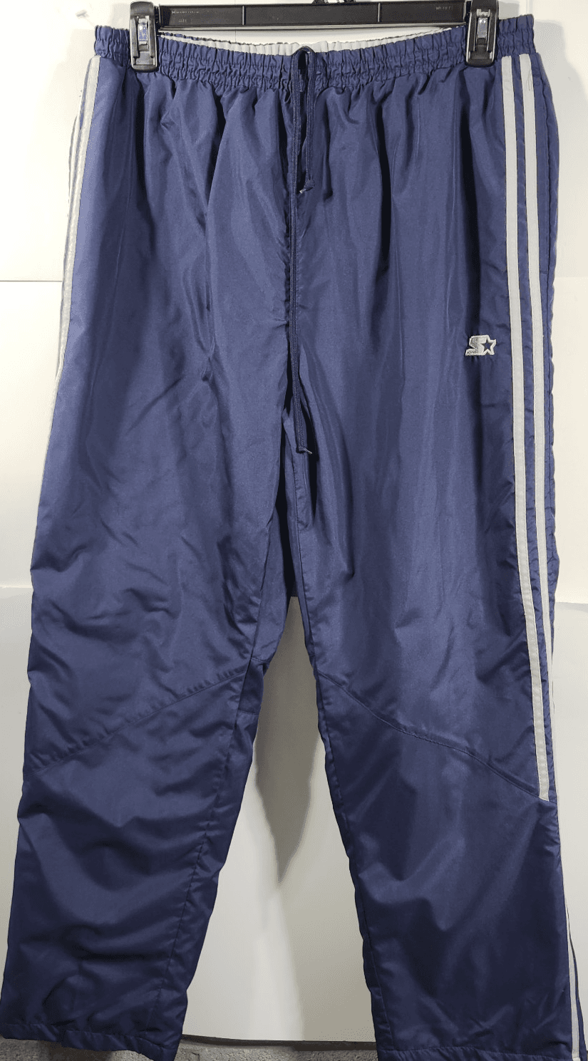 Vintage 90s Starter Windbreaker Pants Mens Large 36-38 Blue Drawstring MeshLined - Thumbnail 5