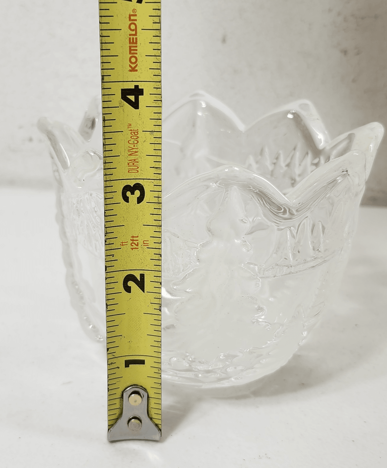 Mikasa Evergreen Tree Christmas Theme Frosted/Clear Glass Deep Candle Holder - Thumbnail 7