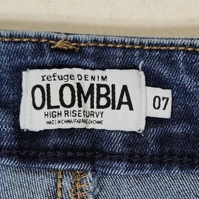 Colombia Refuge Womens High Rise Curvy Jeans Size 7 Blue Distressed Denim Pants - Thumbnail 7