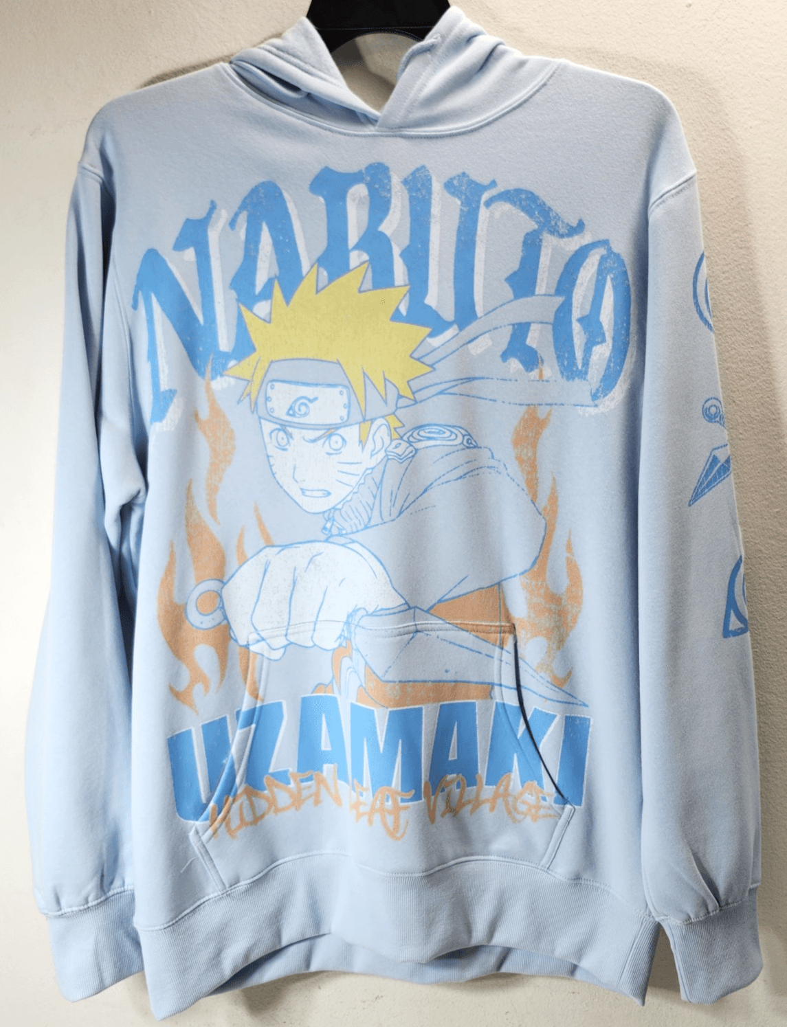 Naruto Hoodie Men's L Blue Pullover Hooded Sweatshirt NEW - Thumbnail 5