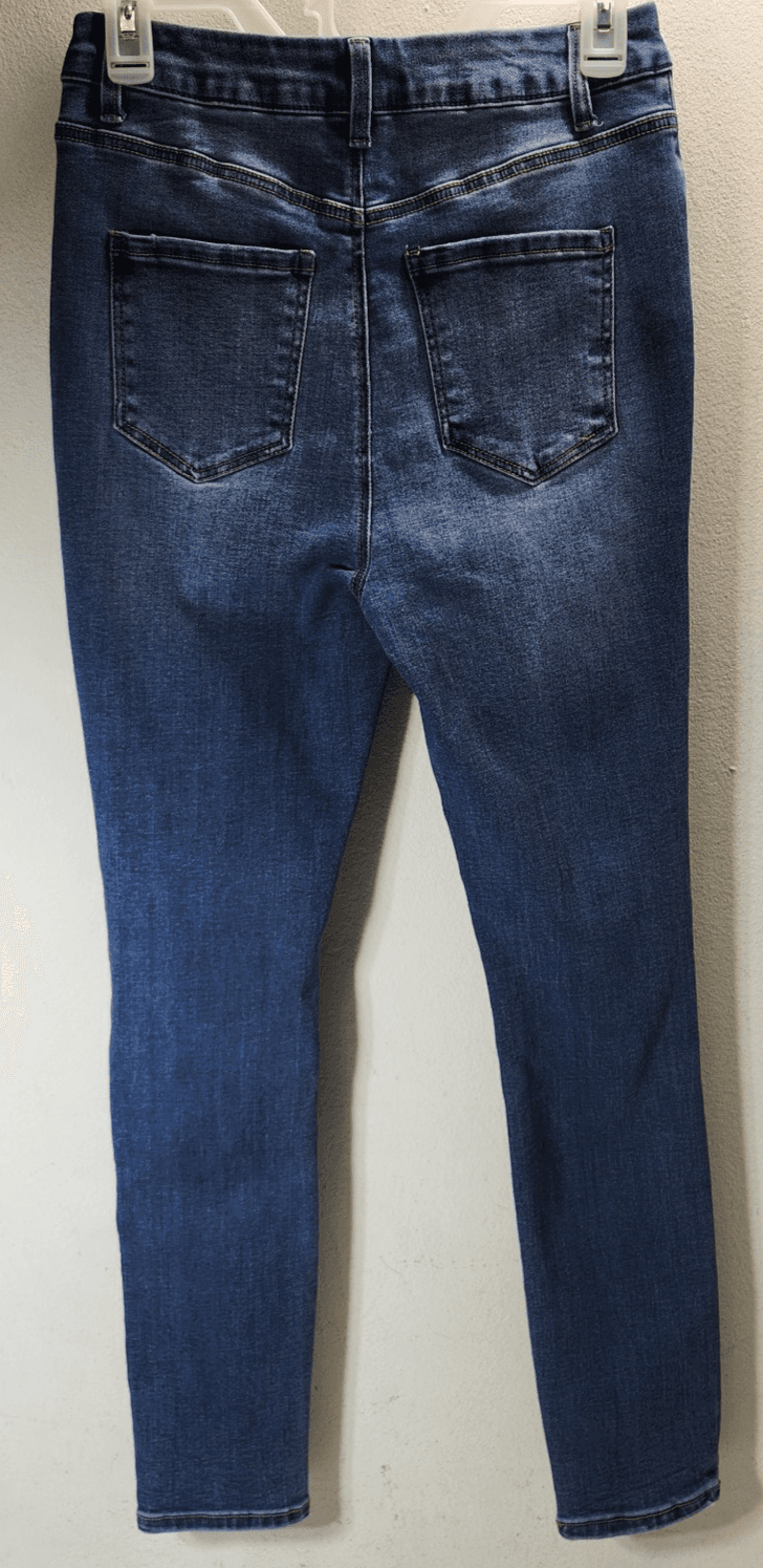 Colombia Refuge Womens High Rise Curvy Jeans Size 7 Blue Distressed Denim Pants - Thumbnail 6