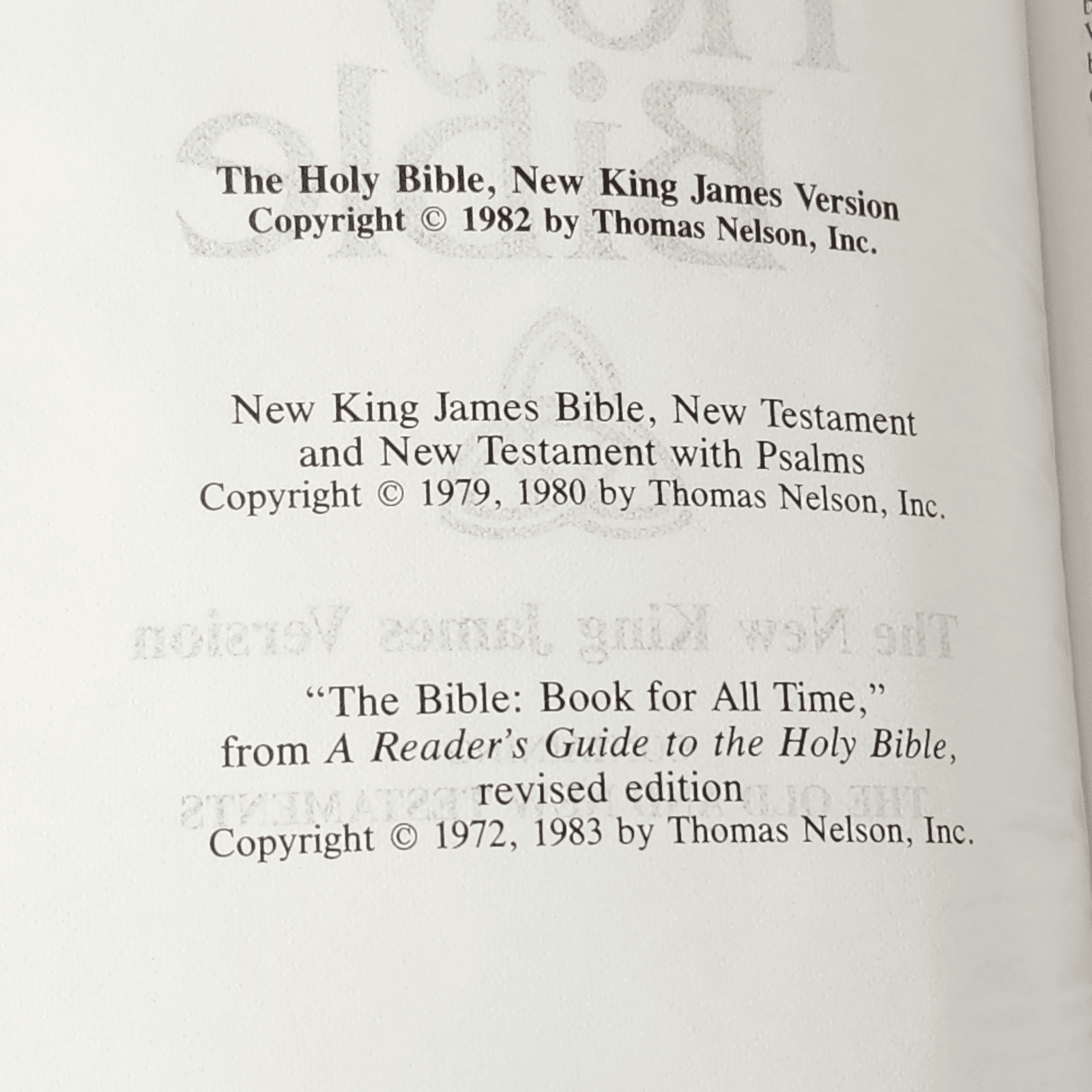 Holy Bible New King James Version NKJV Blue 1982 Nelson - Thumbnail 2