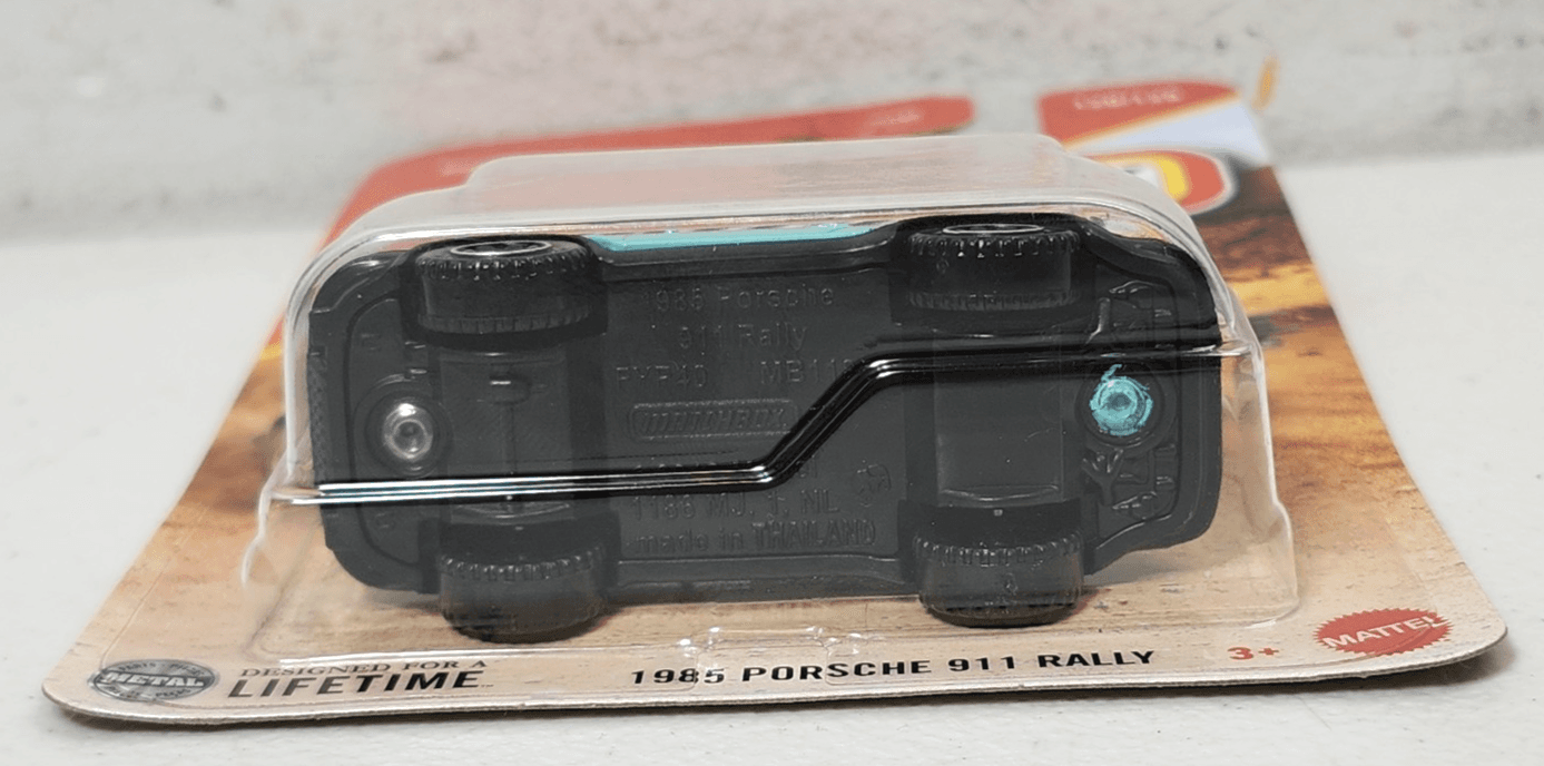 Matchbox 1985 Porsche 911 Rally Teal Car 1/64 Toy Vehicle Mattel NEW - Thumbnail 4