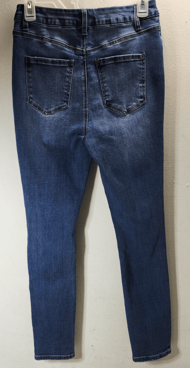Colombia Refuge Womens High Rise Curvy Jeans Size 7 Blue Distressed Denim Pants - Thumbnail 4