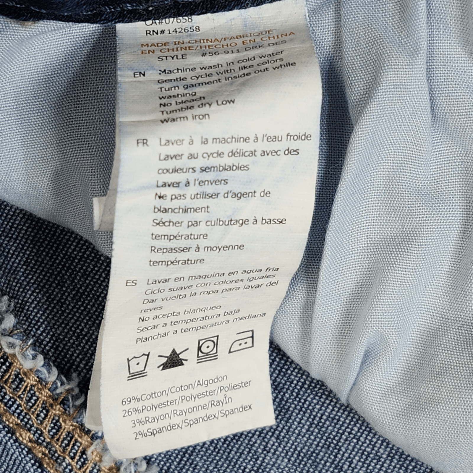 Colombia Refuge Womens High Rise Curvy Jeans Size 7 Blue Distressed Denim Pants - Thumbnail 8