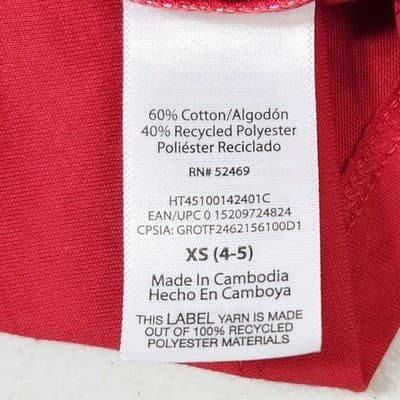 Holiday Time Christmas Childrens Girls Size XS Red Long Sleeve Shirt NEW - Thumbnail 9