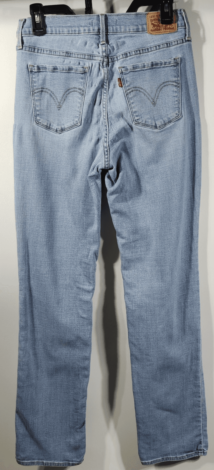 Levi's 505 Straight Leg Jeans Women's Size 6 Light Blue Denim Mid Rise - Thumbnail 6