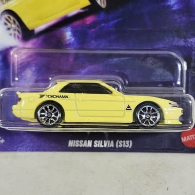 2026 Hot Wheels Fast & Furious Nissan Silvia S13 Tokyo Drift Yellow Car Toy NEW - Thumbnail 2