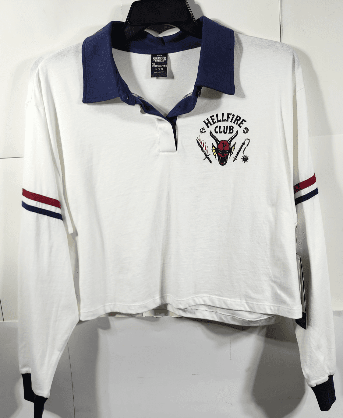Stranger Things Women's XL Hellfire Club Shirt Long Sleeve No Boundaries NEW - Thumbnail 5