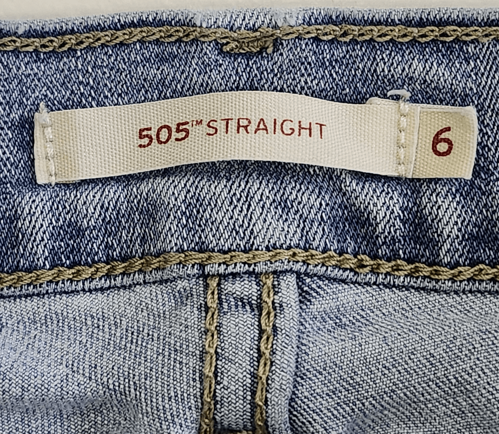 Levi's 505 Straight Leg Jeans Women's Size 6 Light Blue Denim Mid Rise - Thumbnail 7