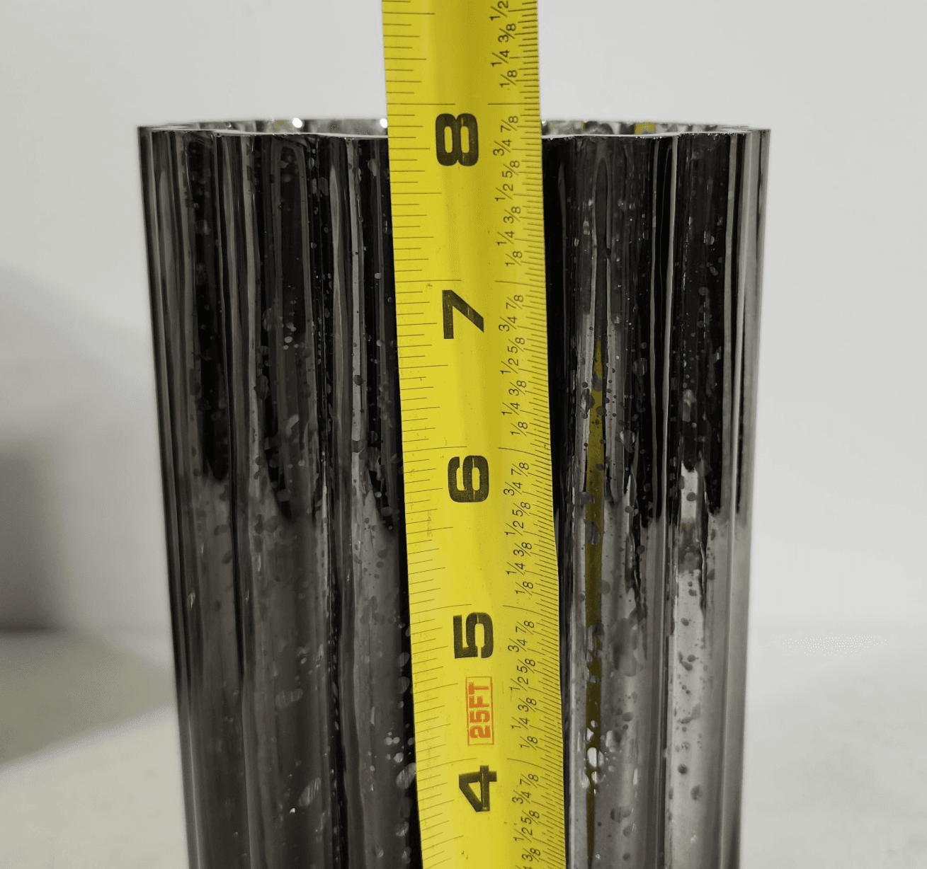 Illuminated Glass Hurricanes by Valerie 8" Black Set of 2 Home Decor - Thumbnail 6